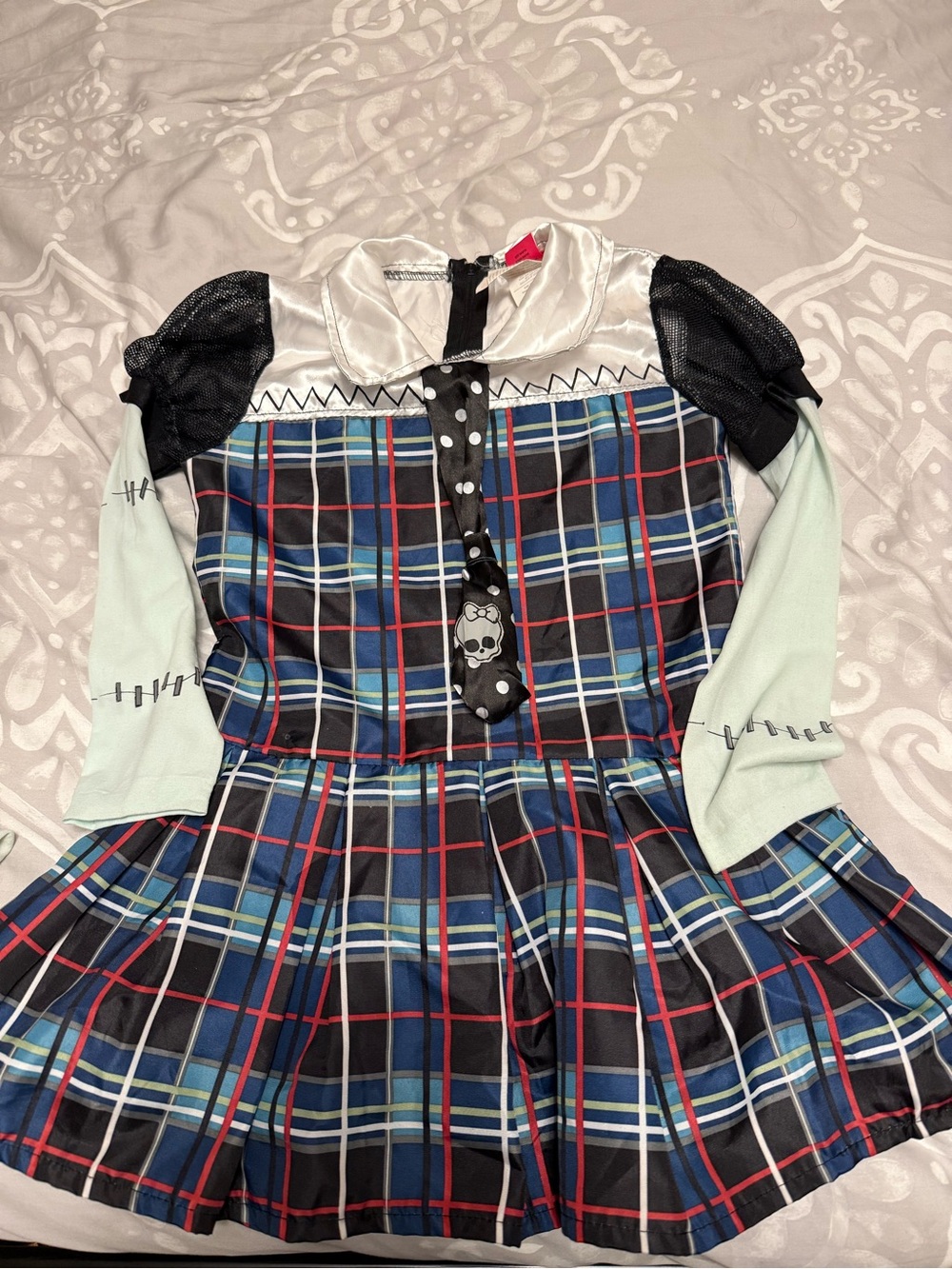 Monster High Frankie Stein Plaid Dress Size Medium